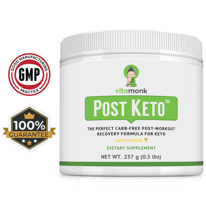 Keto Post Workout Recovery Drink By VitaMonk™ - After Workout Recovery Drink Optimal No-Carb Keto Post Workout for Men And Women - Faster Recovery -No Additives or Sugar - Non-GMO