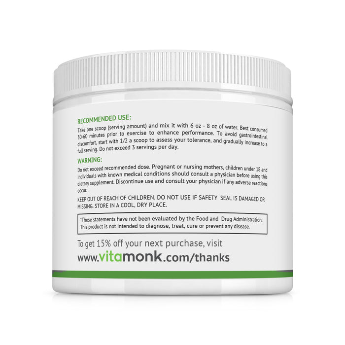 Keto Pre Workout Supplement by VitaMonk™ - Sugar Free Pre Workout - Keto Energy Drinks - Preworkout For Men - Pre Workout Powder for Women - No Artificial Sweeteners - Amino Energy Drink -15 servings
