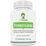 Pterostilbene 150mg Capsules - Supplement To Promote Longevity & Healthy Aging