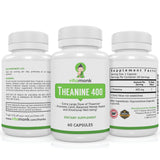 L Theanine 400mg Supplement - L-Theanine 400mg with No Artificial Fillers - Extra Strength L Theanine Supplement - Ltheanine 60 Capsules