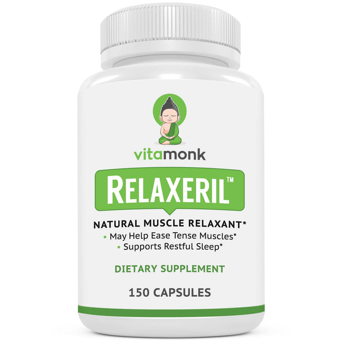 RELAXERIL™ - All-Natural Muscle Relaxer - Long-Lasting Leg Cramp, Soreness, Back Spasm, and Tension Relief