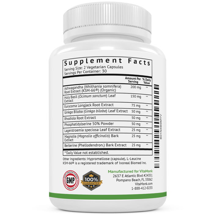 CortiTrax™ Natural Cortisol Blocker - Powerful Adaptogens & Natural Stress Fighters