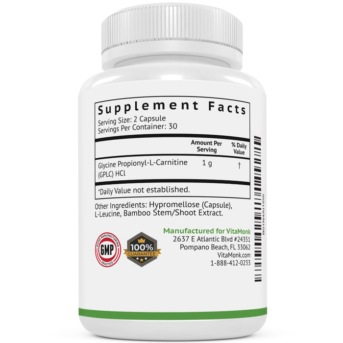 GlycoTrax GPLC - Pure Glycine Propionyl-L-Carnitine Supplement VitaMonk GlycoTrax GPLC - Pure Glycine Propionyl-L-Carnitine Supplement VitaMonk