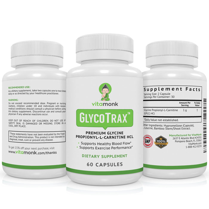 GlycoTrax™ - Premium GPLC Supplement - Glycine Propionyl L-Carnitine Capsules