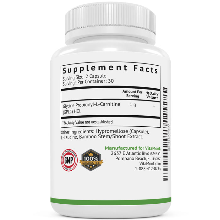 GlycoTrax GPLC - Pure Glycine Propionyl-L-Carnitine Supplement VitaMonk GlycoTrax GPLC - Pure Glycine Propionyl-L-Carnitine Supplement VitaMonk