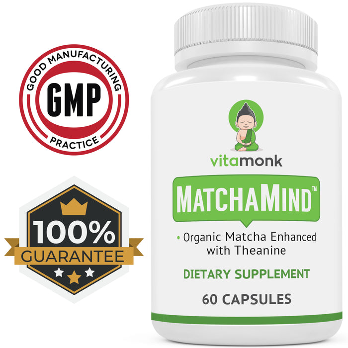 VitaMonk MatchaMind - Matcha Enhanced with Theanine & Theobromine