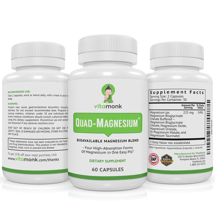 Quad-Magnesium™ - All-In-One Magnesium Supplement for Sleep, Energy, Mood, and Health