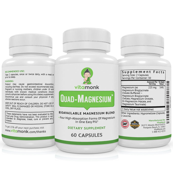 Quad-Magnesium™ - All-In-One Magnesium Supplement for Sleep, Energy, Mood, and Health