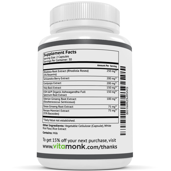 AdaptoTrax - All-In-One Adaptogen Supplement For Optimal Mood, Stress Management, Energy, and Brain Power